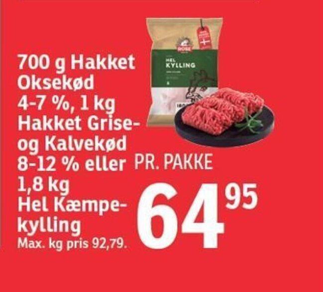 G Hakket Oksek D Kg Hakket Grise Og Kalvek D Eller