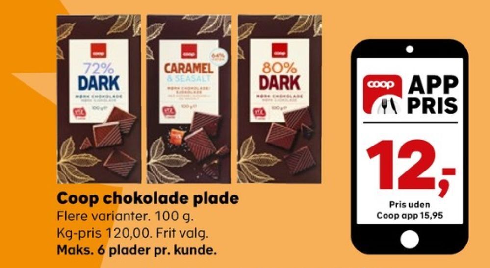 Coop Chokoladeplade Dark Tilbud Hos Kvickly