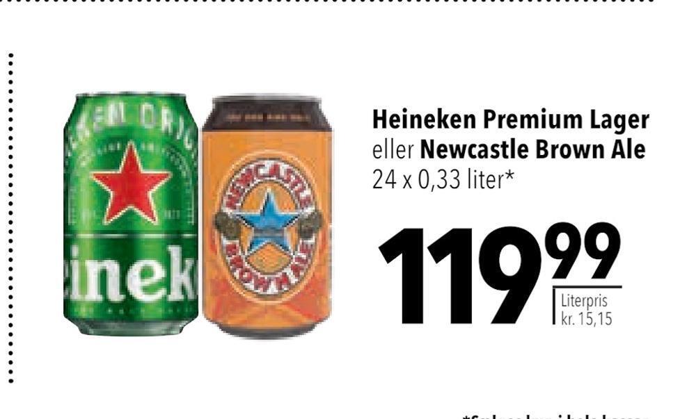 Heineken Premium Lager Eller Newcastle Brown Ale Tilbud Hos Citti