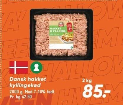 Dansk hakket kyllingekød tilbud hos Bilka