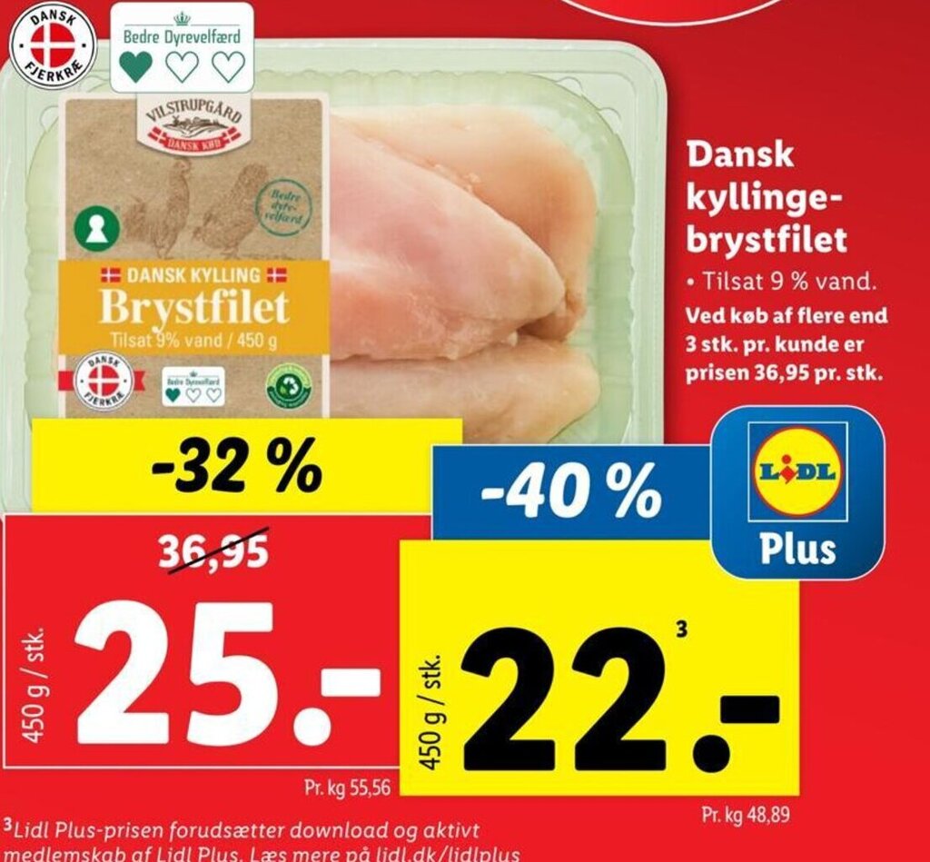 Dansk Kyllinge Brystfilet Tilbud Hos Lidl