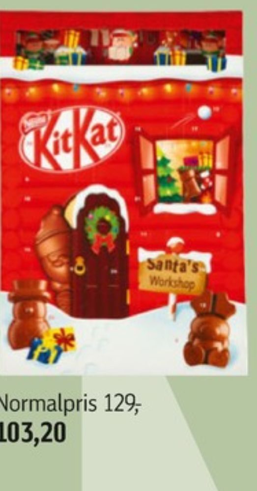 Kitkat julekalender tilbud hos Føtex