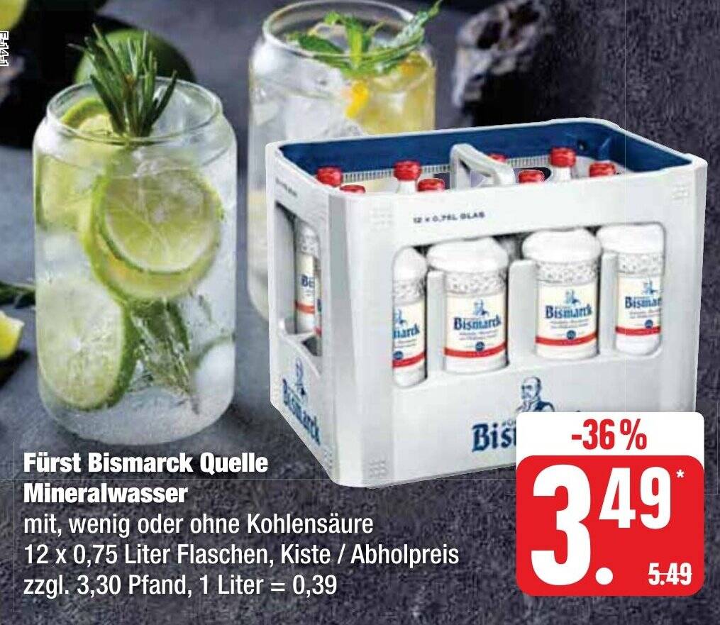 F Rst Bismarck Quelle Mineralwasser Tilbud Hos Zentralmarkt