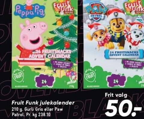 Fruit Funk Julekalender Tilbud Hos Bilka