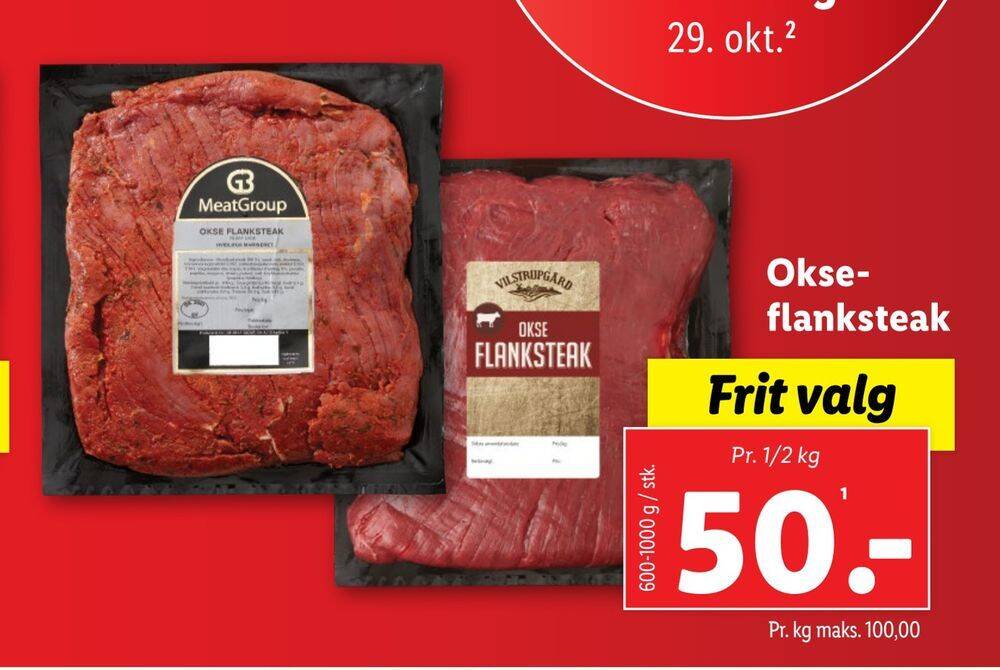 Okseflanksteak Tilbud Hos Lidl