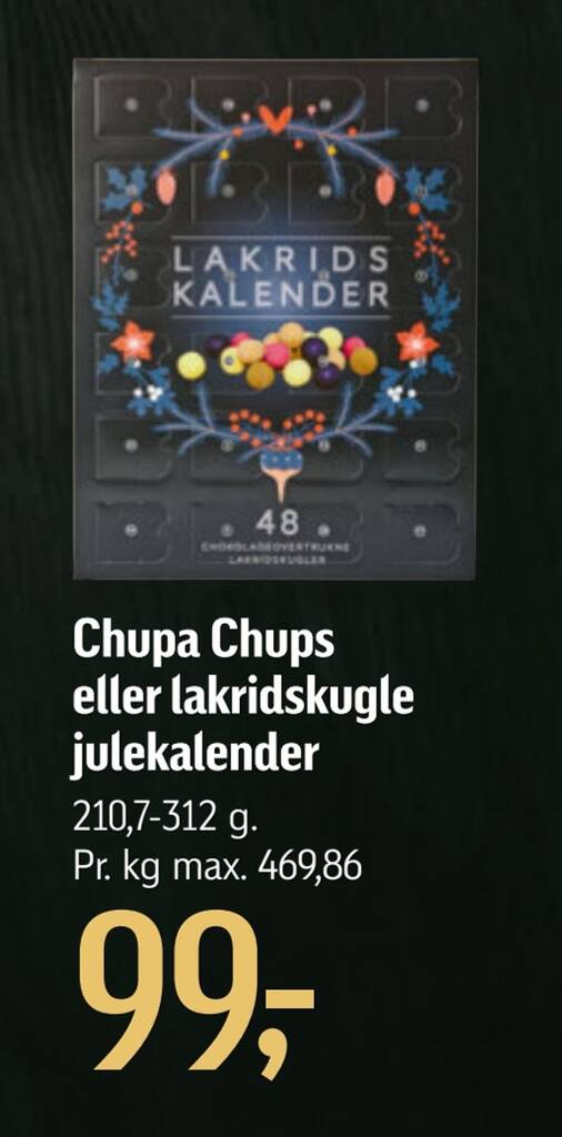 Chupa Chups Eller Lakridskugle Julekalender Tilbud Hos F Tex