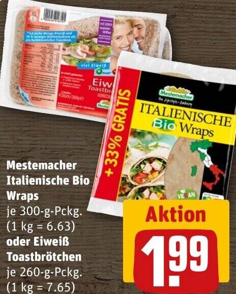 Mestemacher Italienische Bio Wraps Tilbud Hos Rewe