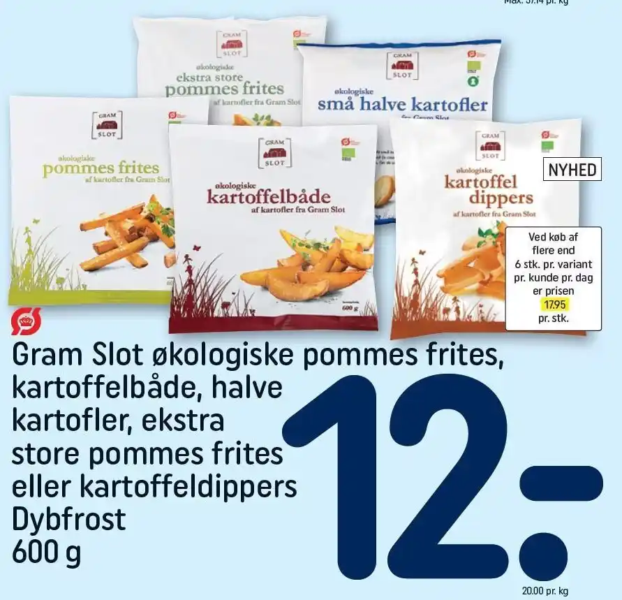 Gram Slot Kologiske Pommes Frites Kartoffelb De Halve Kartofler