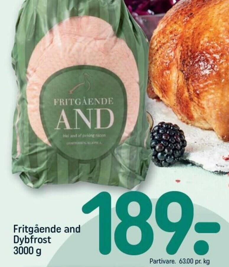 Fritgående and Dybfrost 3000 g tilbud hos Rema 1000