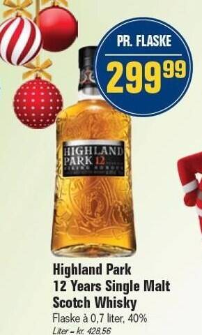 Highland Park Years Single Malt Scotch Whisky Tilbud Hos Otto Duborg