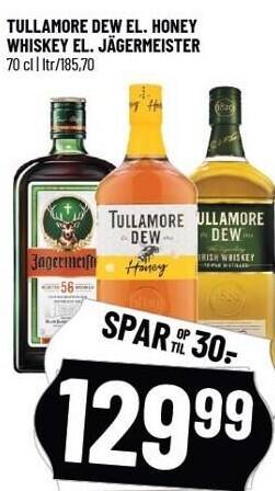 Tullamore Dew El Honey Whisky El J Germeister Tilbud Hos L Vbjerg