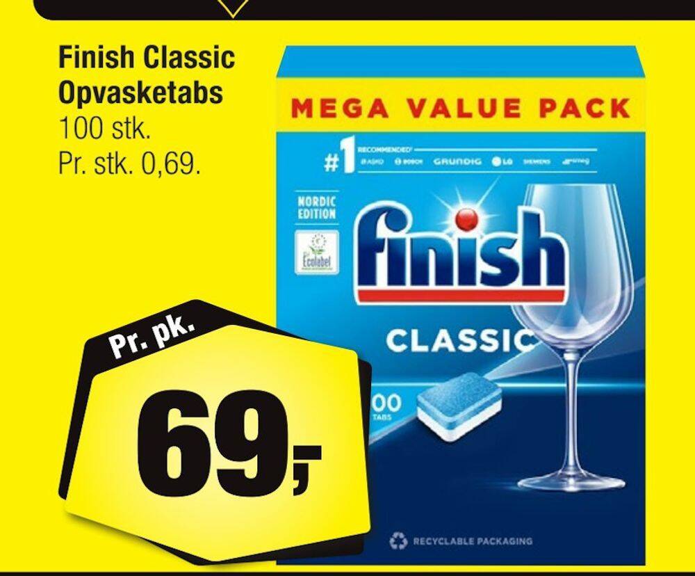 Finish Classic Opvasketabs Tilbud Hos Calle