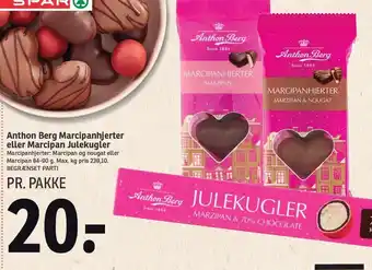 Anthon Berg Marcipanhjerter Eller Marcipan Julekugler Tilbud Hos SPAR