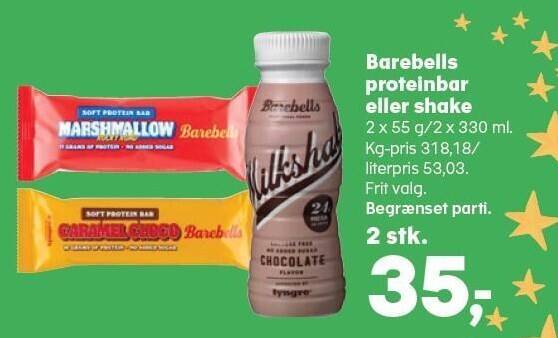 Barebells Proteinbar Eller Shake Tilbud Hos Superbrugsen