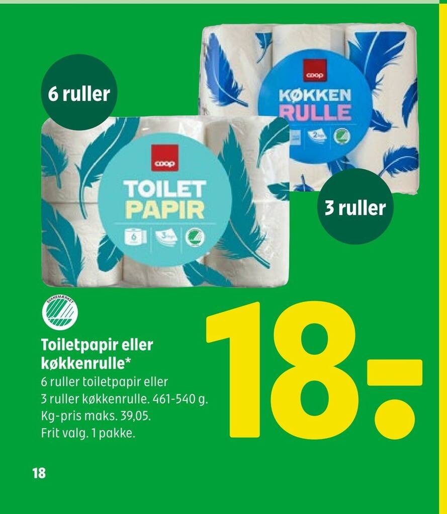 Toiletpapir Eller K Kkenrulle Tilbud Hos Coop