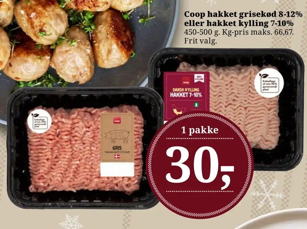 Coop Hakket Grisek D Eller Hakket Kylling Tilbud Hos Dagli