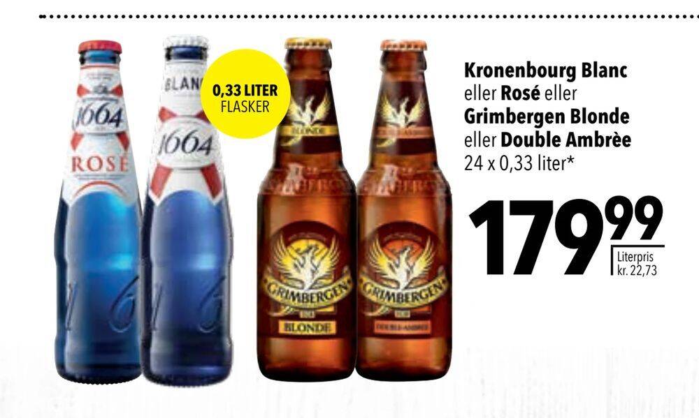 Kronenbourg Blanc Eller Ros Eller Grimbergen Blonde Eller Double