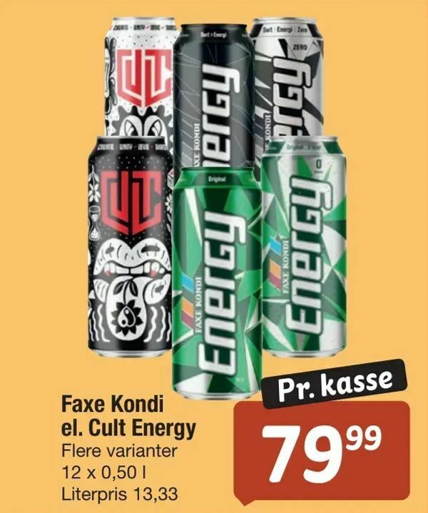 Faxe Kondi El Cult Energy Tilbud Hos Fakta Tyskland