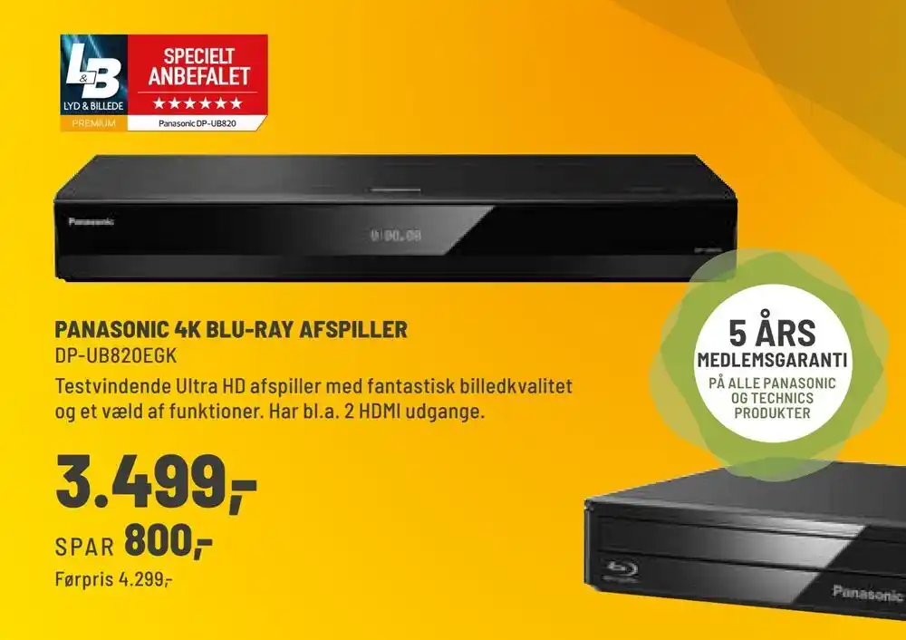 Panasonic 4k Blu Ray Afspiller Tilbud Hos Panasonic Center