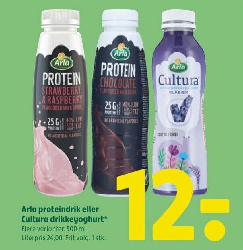 Arla Proteindrik Eller Cultura Drikkeyoghurt Tilbud Hos Coop 365