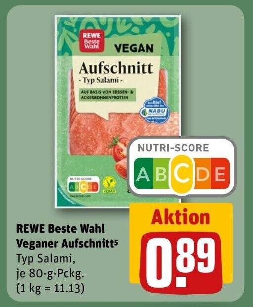 REWE Beste Wahl Veganer Aufschnitt Tilbud Hos REWE