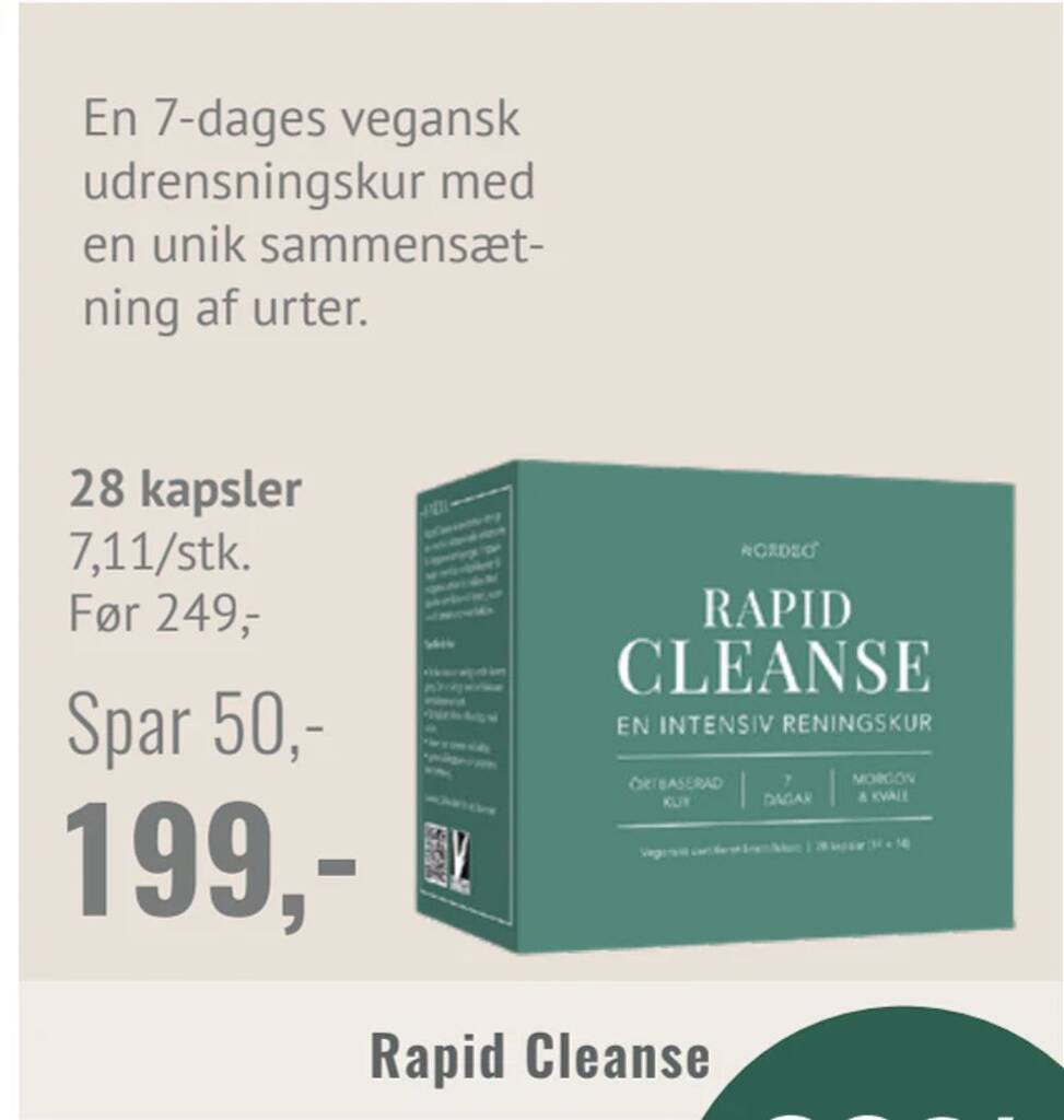 Rapid Cleanse Tilbud Hos Din Lokale Helsekost