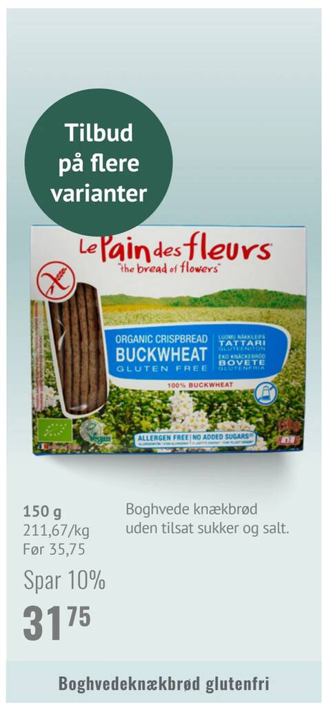 Boghvedekn Kbr D Glutenfri Tilbud Hos Din Lokale Helsekost