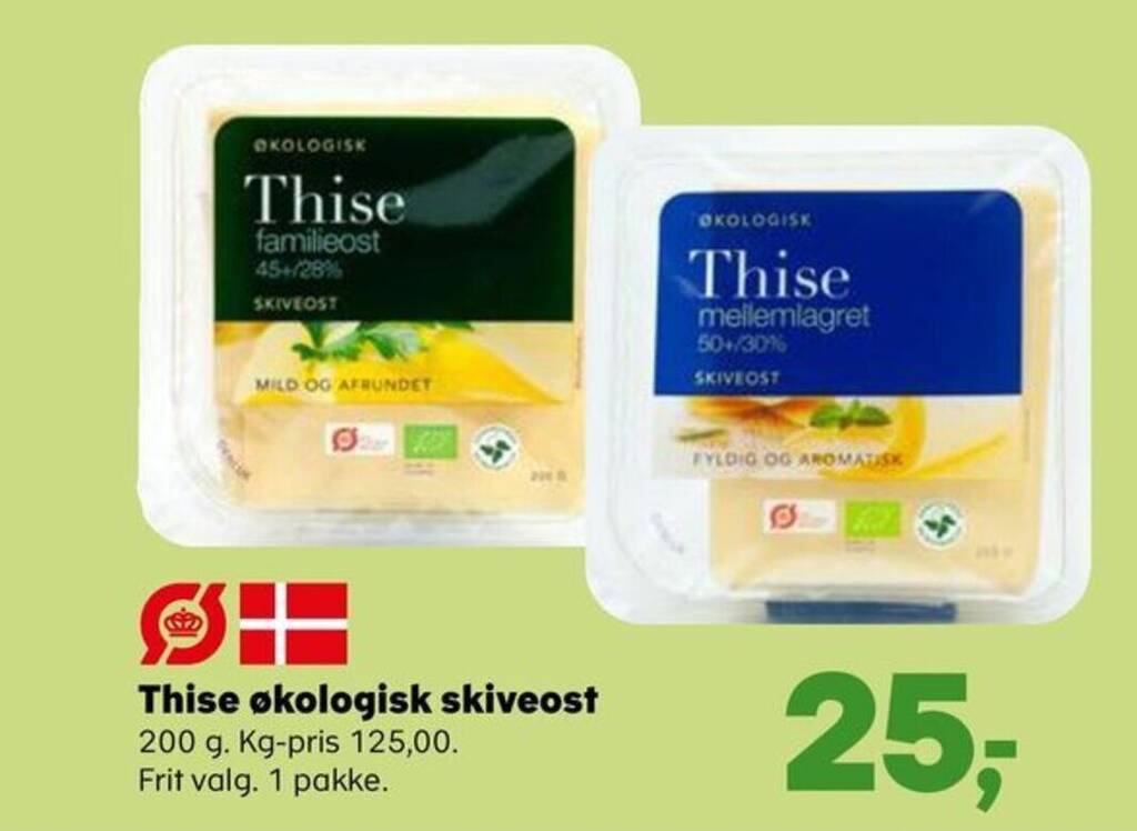 Thise økologisk skiveost tilbud hos Coop dk