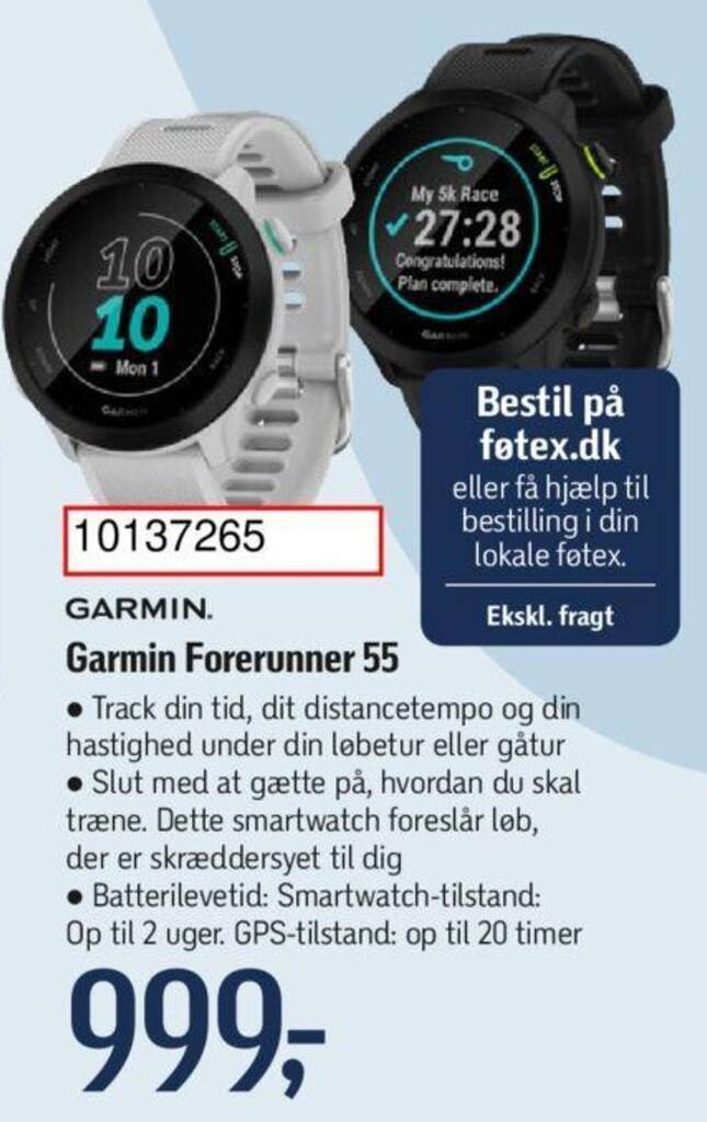 Garmin Forerunner 55 tilbud hos Føtex