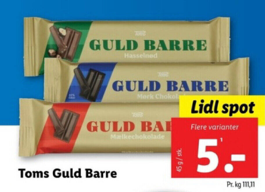 Toms Guld Barre Tilbud Hos Lidl