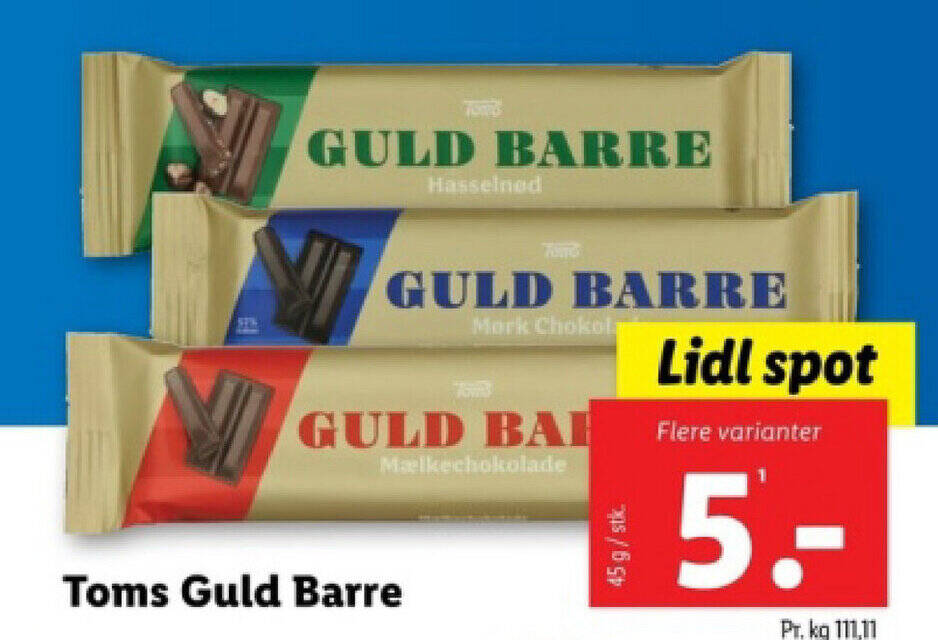 Toms Guld Barre Tilbud Hos Lidl