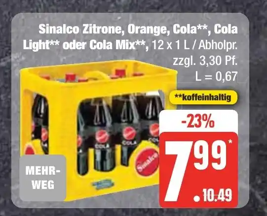 Sinalco Zitrone Orange Cola Cola Tilbud Hos Zentralmarkt