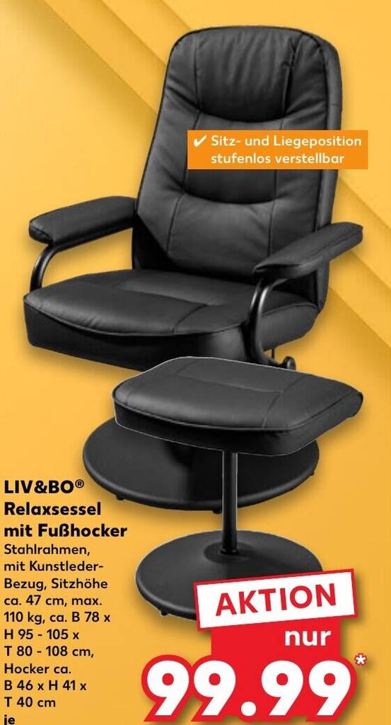 Liv Bo Relaxsessel Mit Fu Hocker Tilbud Hos Kaufland