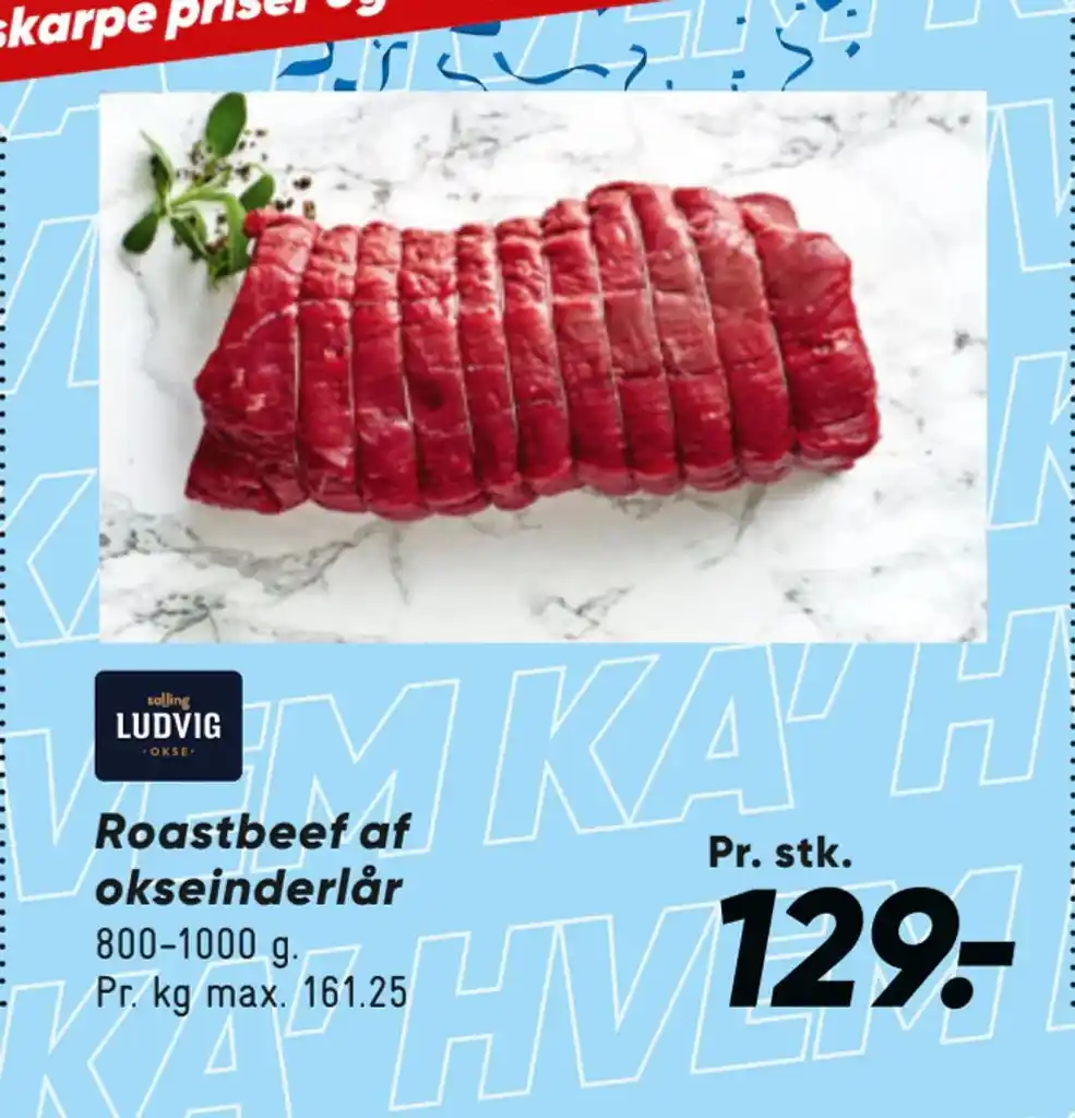 Roastbeef af okseinderlår tilbud hos Bilka