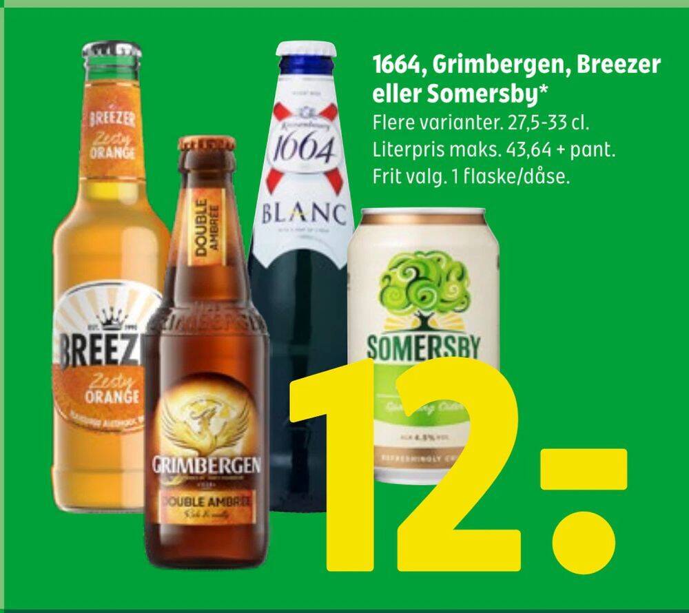 Grimbergen Breezer Eller Somersby Tilbud Hos Coop