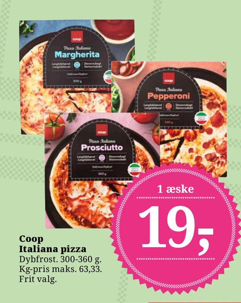 Coop Italiana Pizza Tilbud Hos Dagli Brugsen