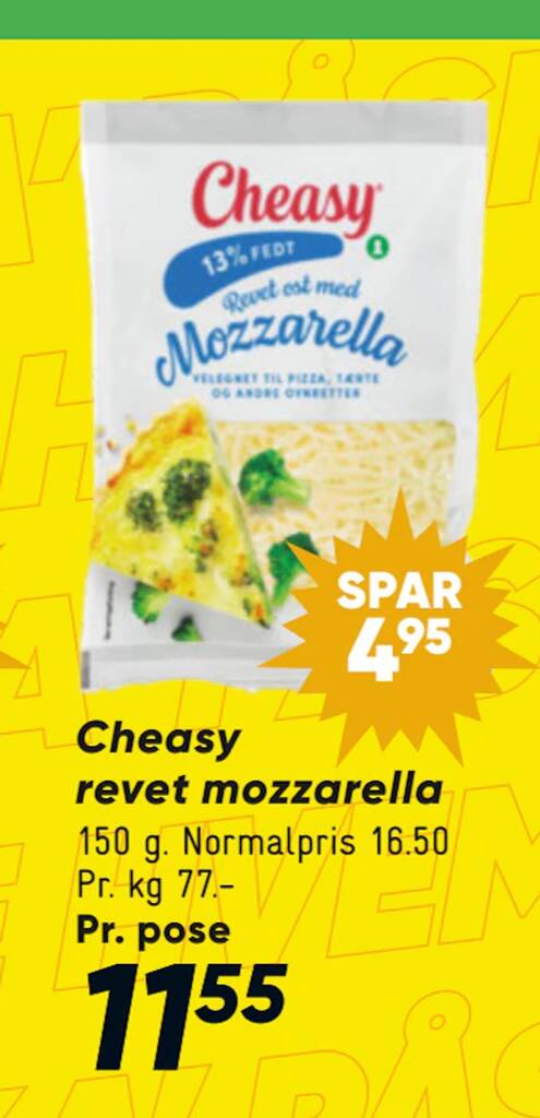 Cheasy Revet Mozzarella Tilbud Hos Bilka