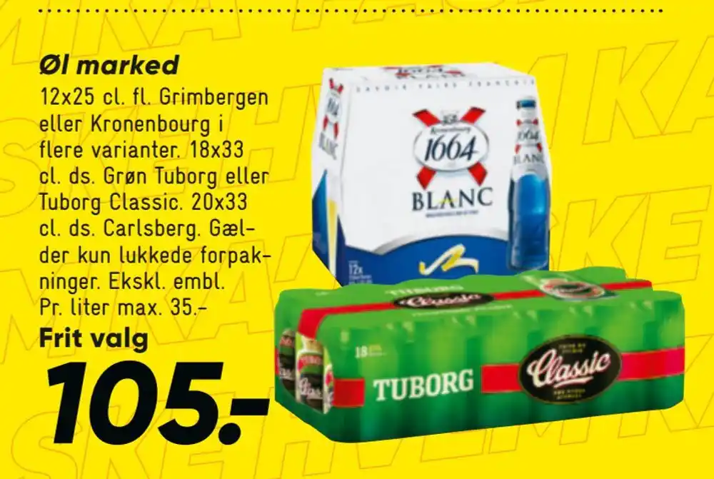 Øl marked tilbud hos Bilka