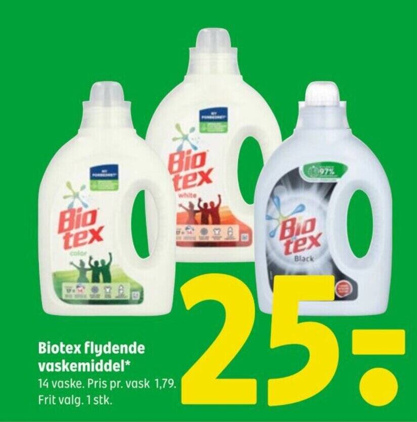 Biotex Flydende Vaskemiddel Tilbud Hos Coop