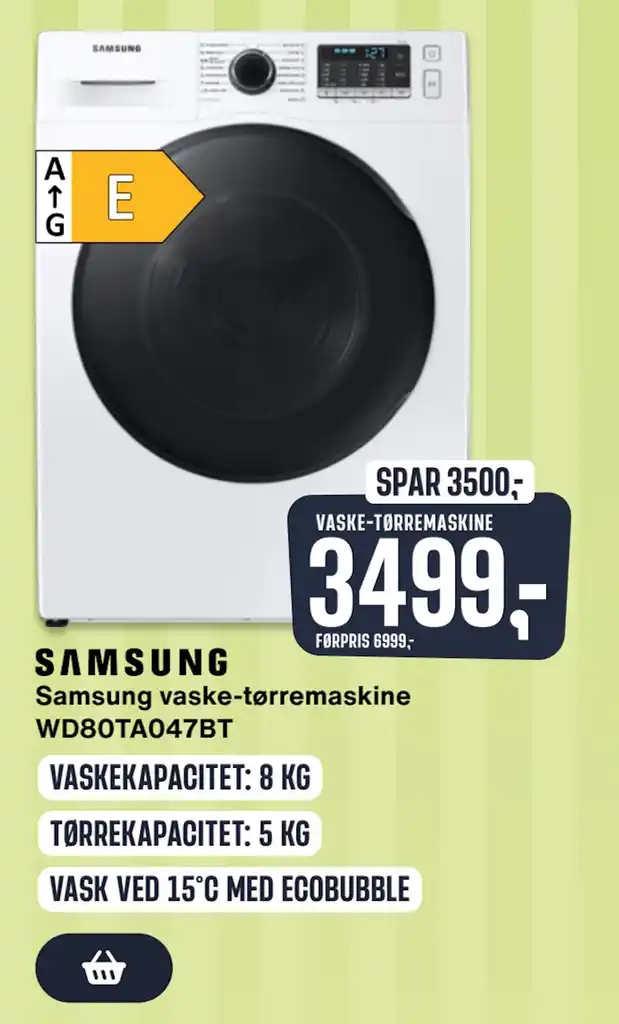 Samsung Vaske T Rremaskine Wd Ta Bt Tilbud Hos Skousen