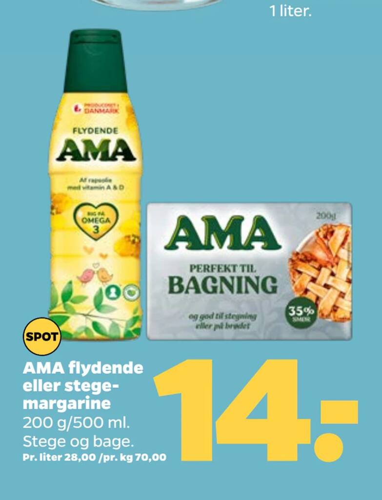 Ama Flydende Eller Stegemargarine Tilbud Hos Netto