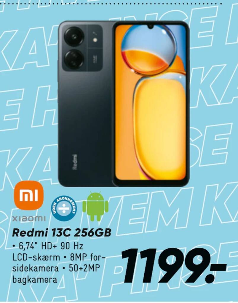 Redmi 13C 256GB Tilbud Hos Bilka