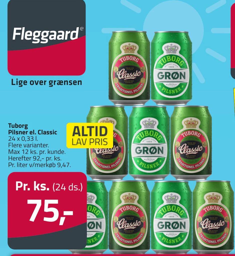 Tuborg Pilsner El Classic Tilbud Hos Fleggaard