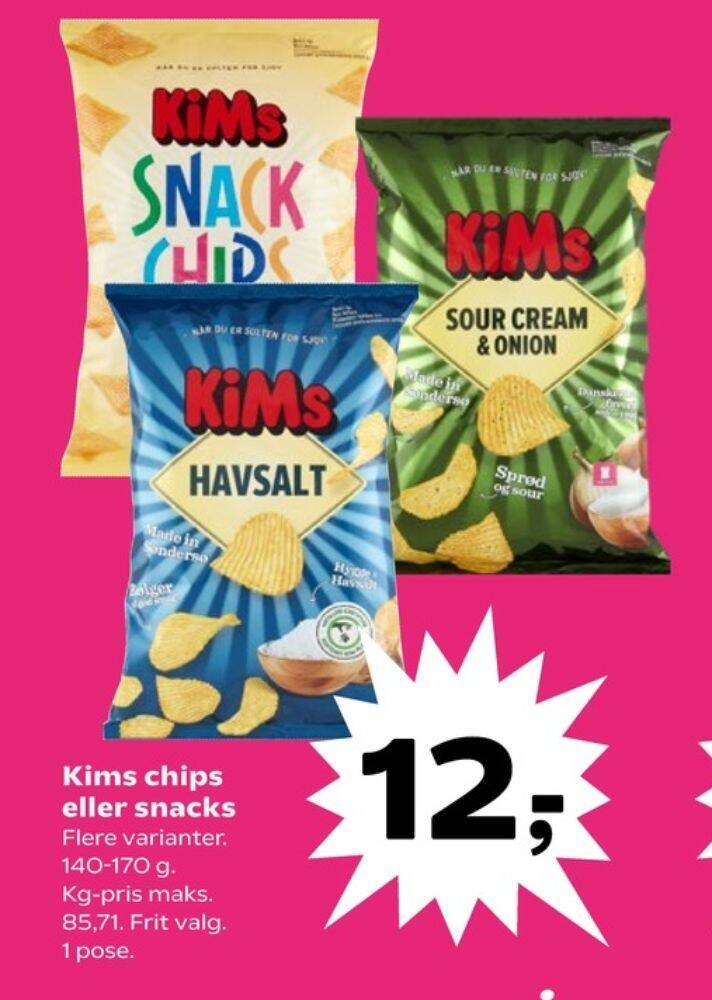 Sour Cream Onion Chips Tilbud Hos Superbrugsen