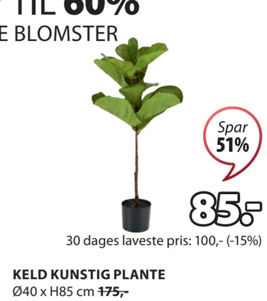 KELD KUNSTIG PLANTE Tilbud Hos JYSK