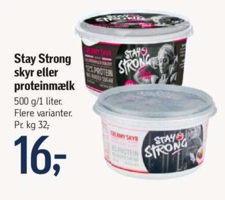 Stay Strong Skyr Eller Proteinm Lk Tilbud Hos F Tex