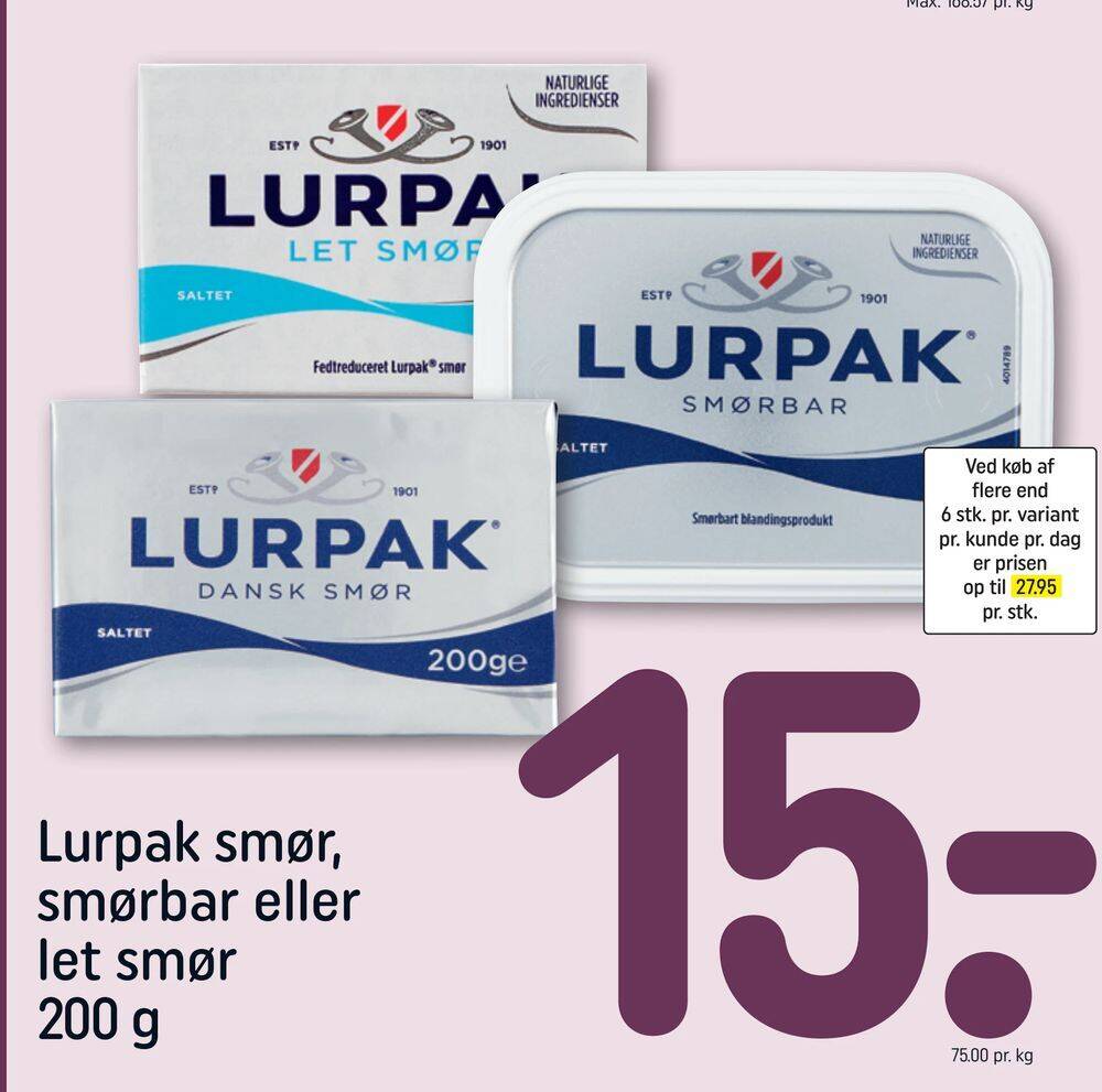 Lurpak Sm R Sm Rbar Eller Let Sm R G Tilbud Hos Rema