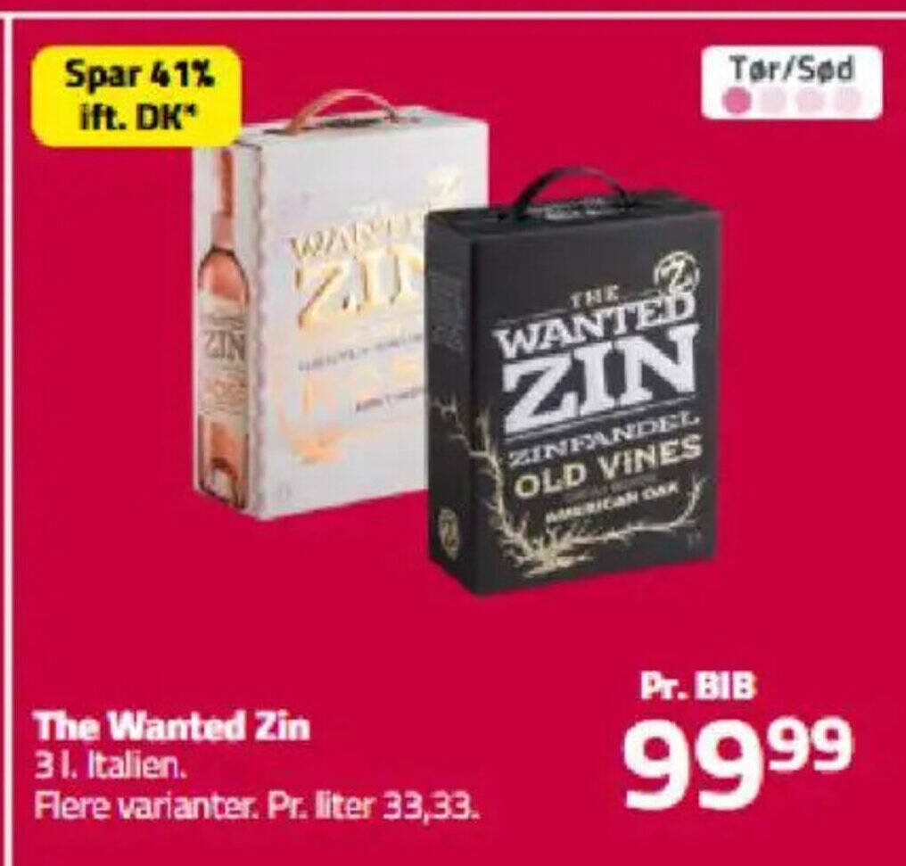 The Wanted Zin 3 L Tilbud Hos Fleggaard