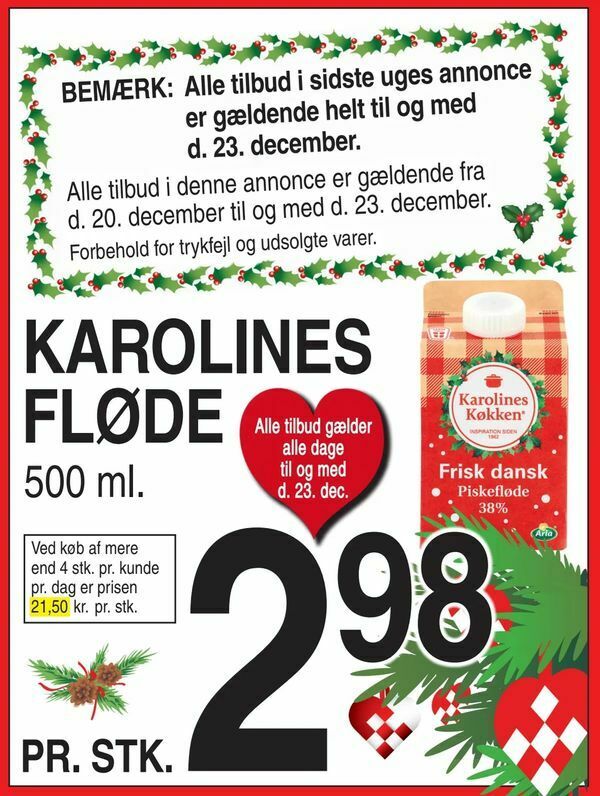 Karolines fløde tilbud hos ABC Lavpris