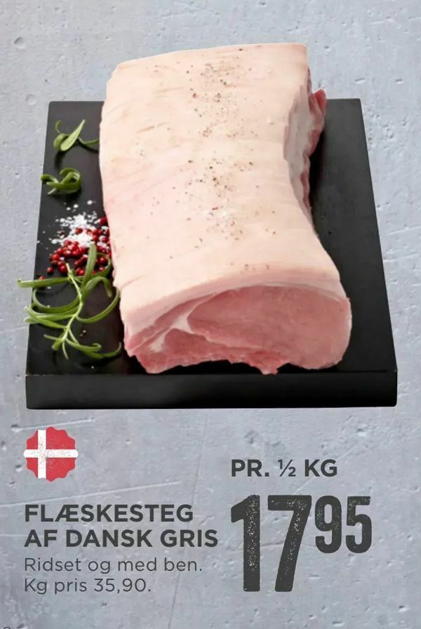 Flæskesteg af dansk gris tilbud hos MENY